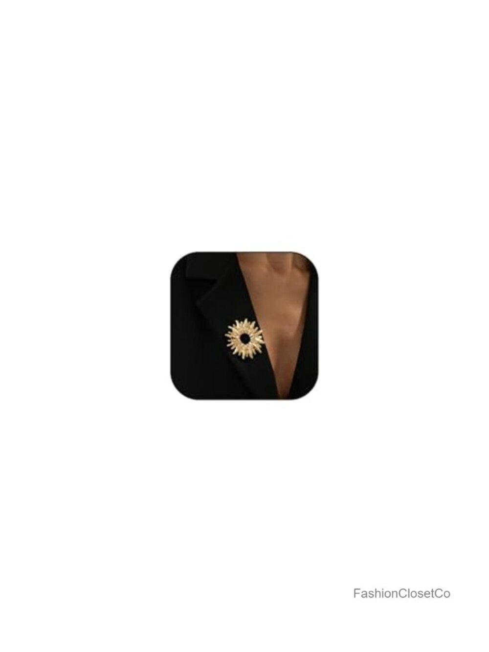 Gold Statement Brooch Pin Sun Sunflower Cowboy Hat Circle Vintage Chunky Dainty